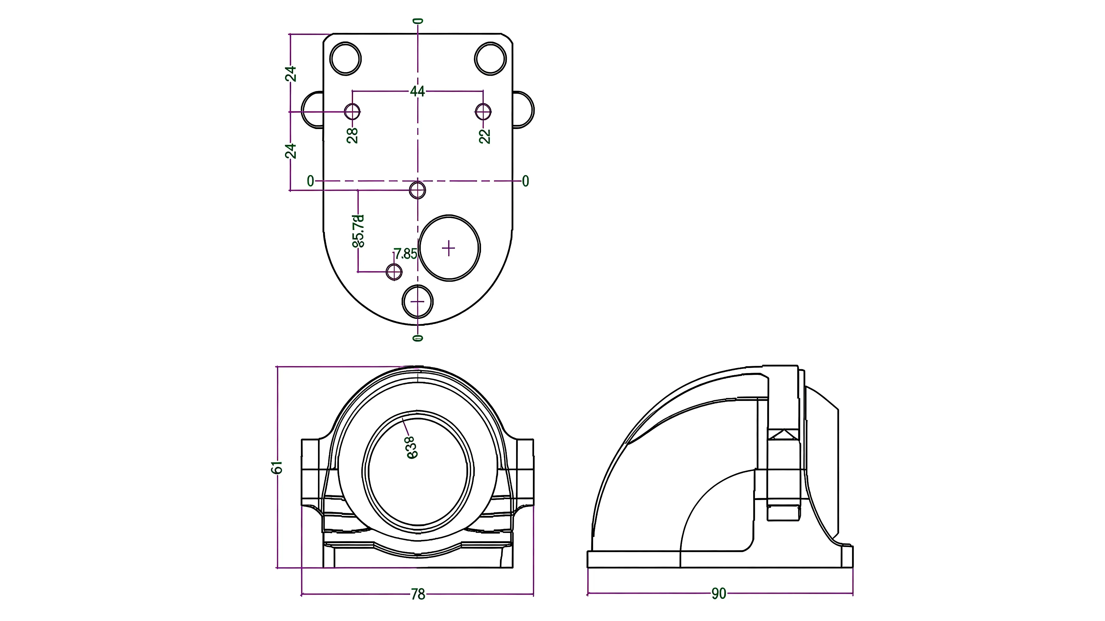 XY-FS798B 1080P Starlight AHD Vehicle-Mounted Camera Size