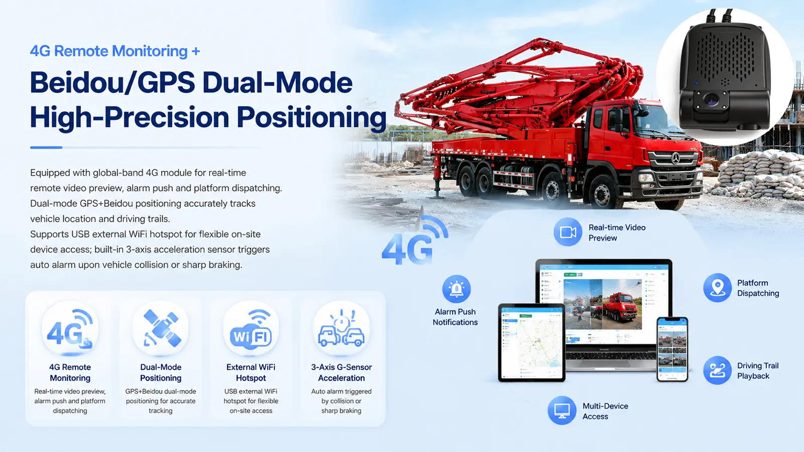XY-N8901-2 Integrated Vehicle AI Monitoring Terminal Front View