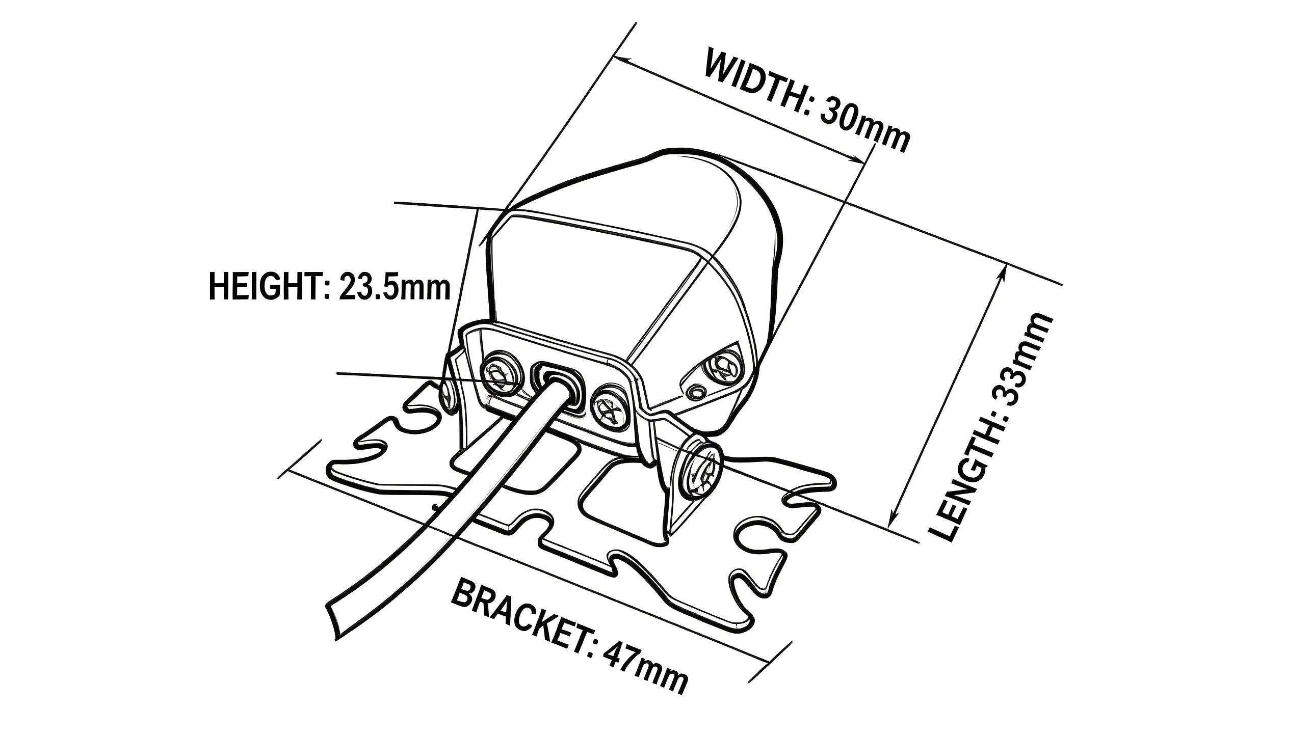 XY-FS200 1080P Starlight AHD Exterior Vehicle Camera Size