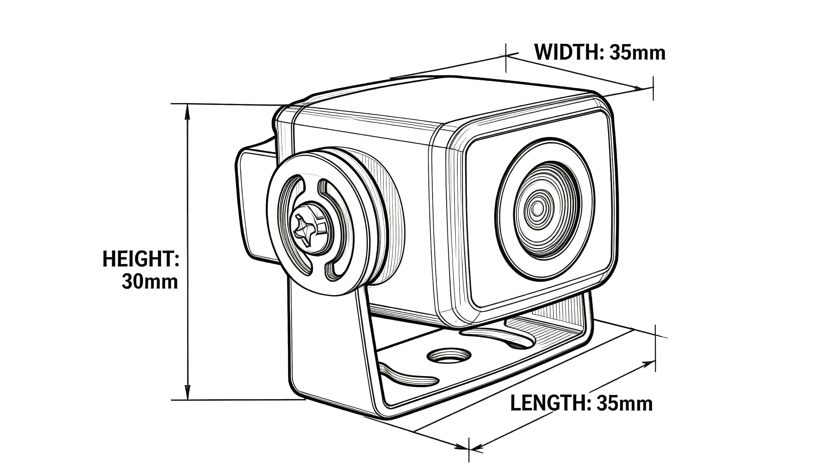 XY-FS208 1080P Starlight AHD Exterior Vehicle Camera Size