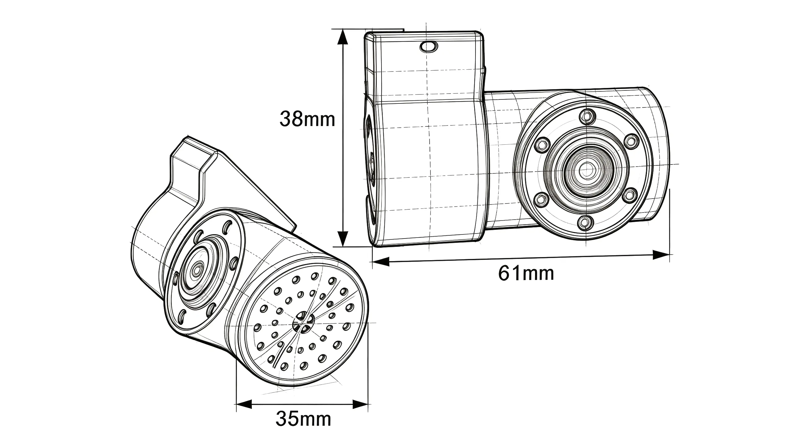 XY-N7502 1080P Starlight AHD Wide-angle In-Cabin Vehicle Camera