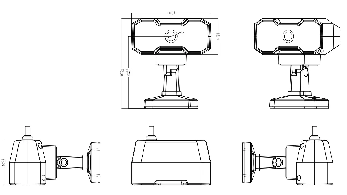 XY-DMS371 Built-in DMS Algorithm In-Vehicle Interior Camera Dimensions