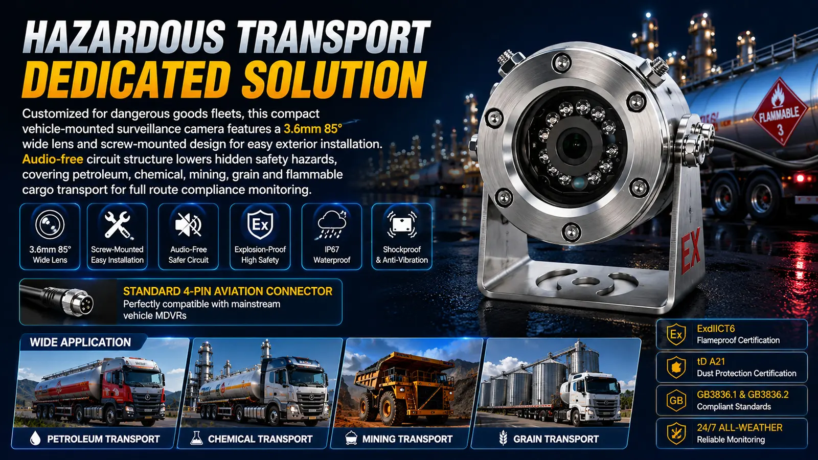 XY-FB6835 Vehicle-Mounted Explosion-Proof AHD Camera (7)