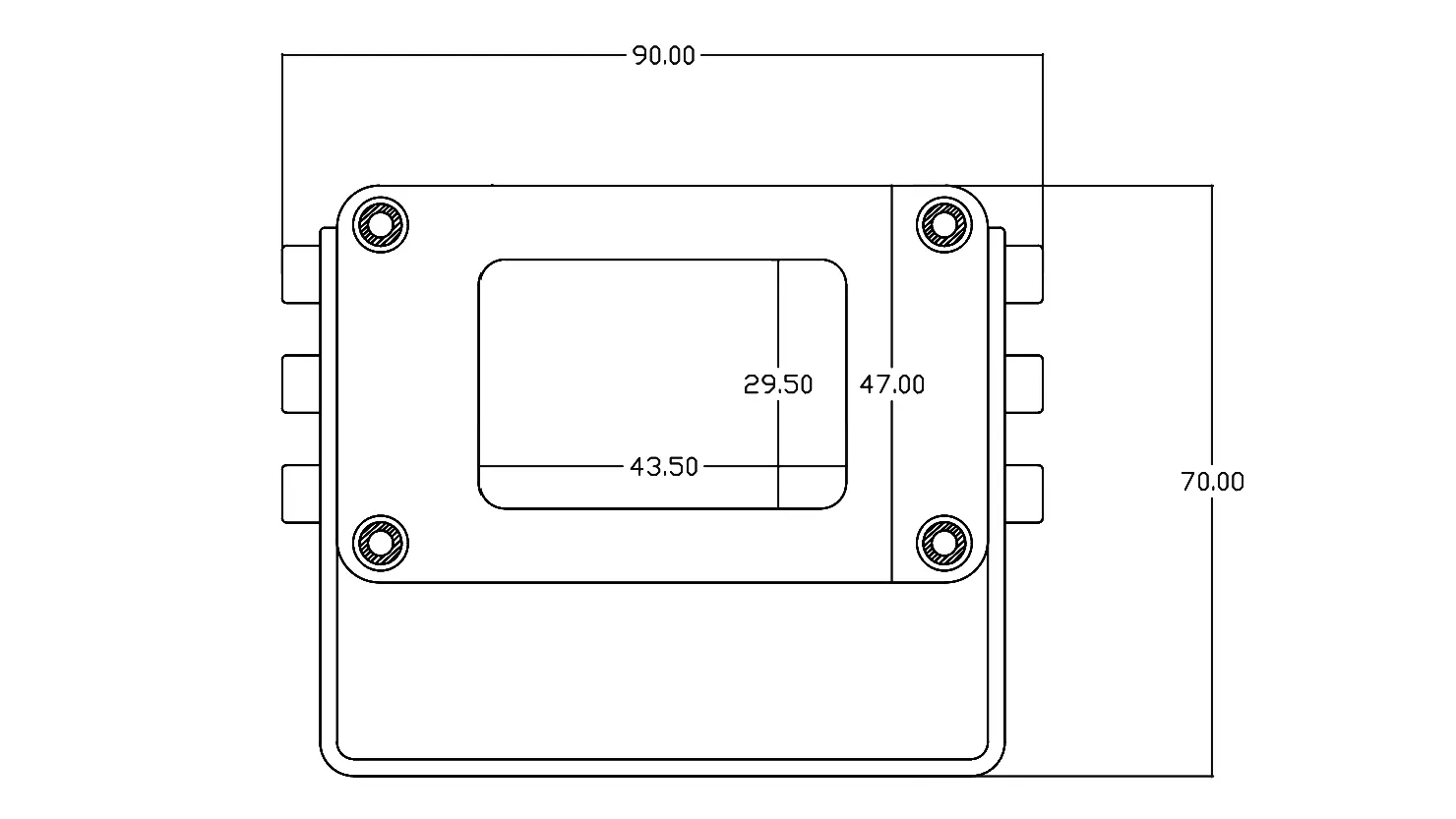 XY-FB515 Mini Explosion-Proof Exterior Vehicle Camera Dimension Diagram