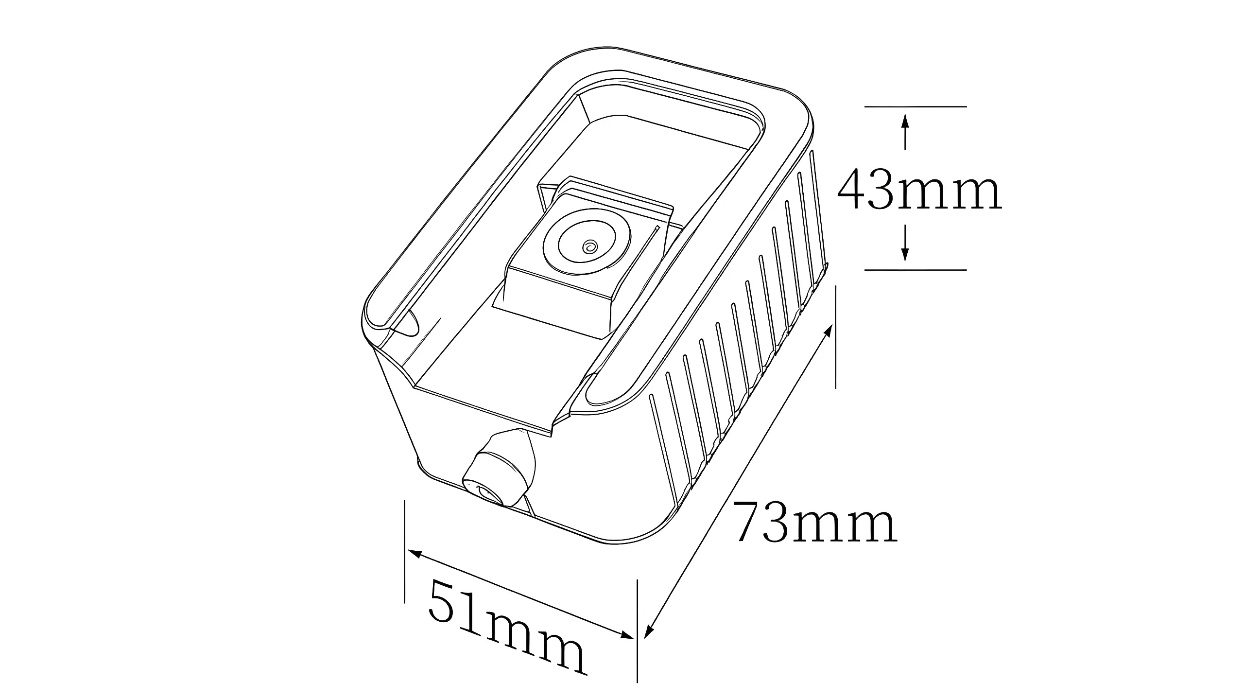 XY-ADASV52 Vehicle-Mounted ADAS Front Camera Dimensions