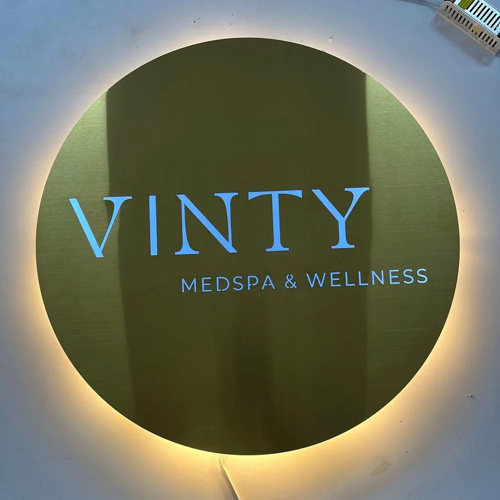 Custom Golden Stainless Steel Round Light Box Suppliers, Supplier