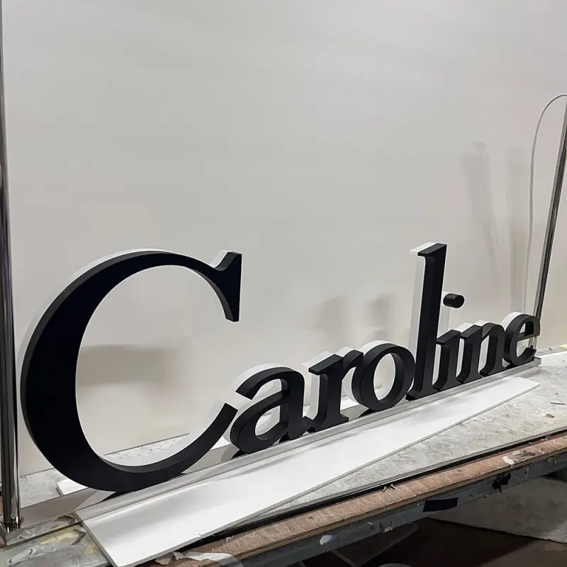 Custom Black Spray Painted Acrylic Letter Sign Suppliers, Manufacturer