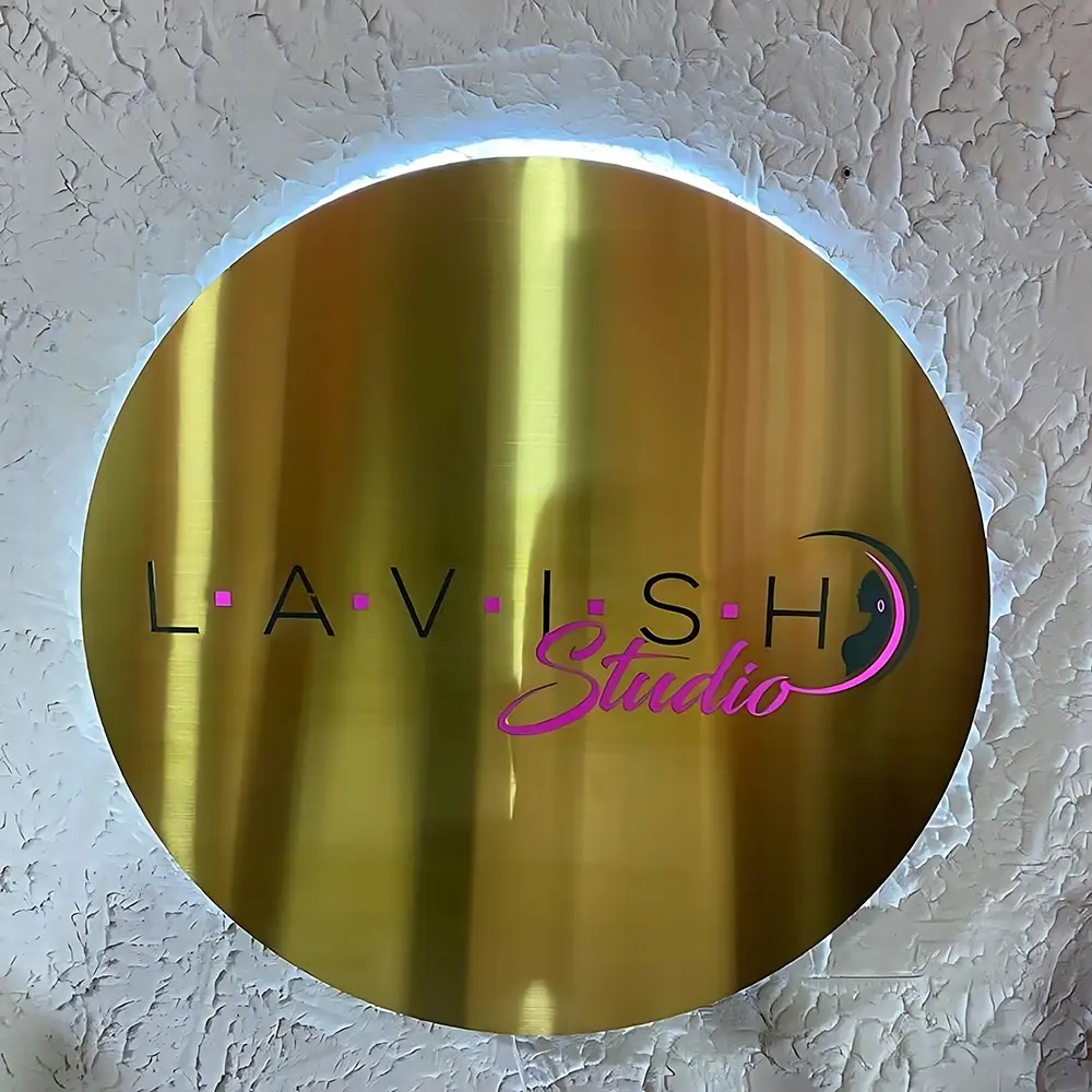 Custom Golden Stainless Steel Round Light Box Suppliers, Supplier