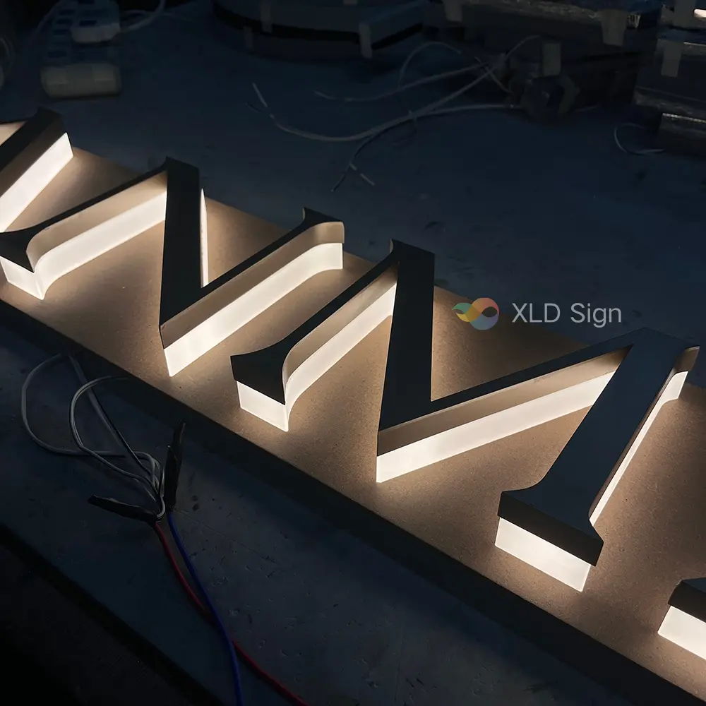 Custom Gold Frosted Acrylic Shop Sign Manufacturers, Service