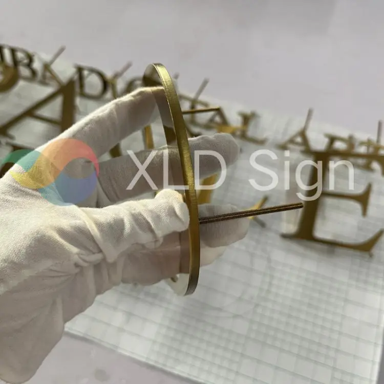 Custom Gold Solid Steel Letters Signs Manufacturers, Service