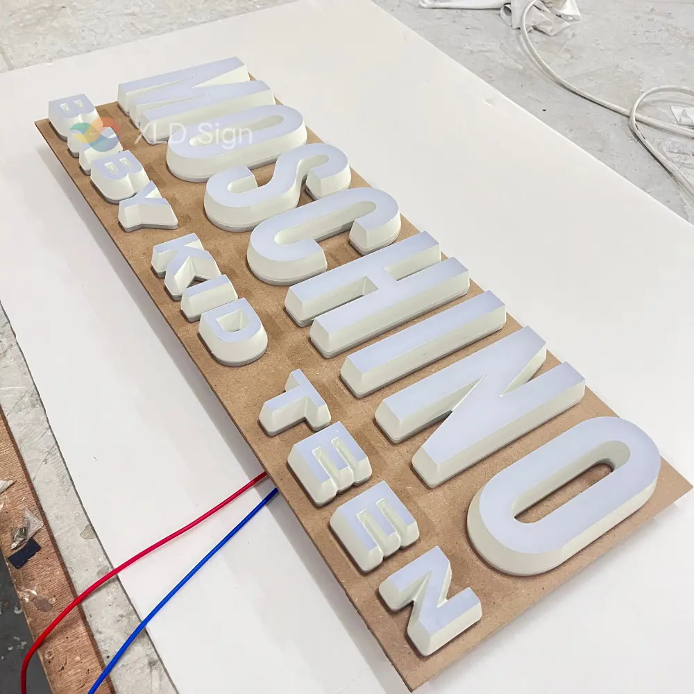 Custom Front & Back Illuminated Letters Logo Signboard Supplier, Service