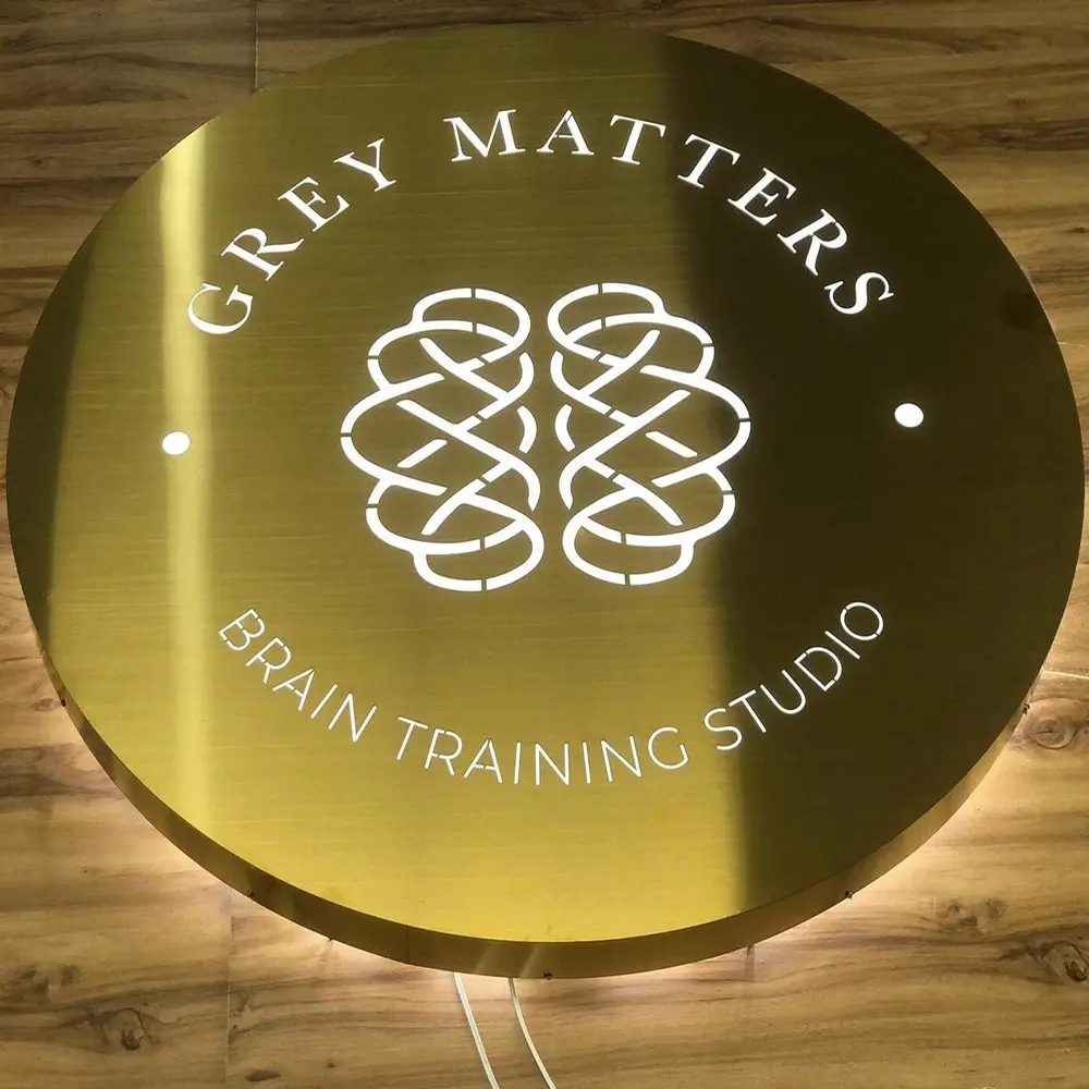 Custom Golden Stainless Steel Round Light Box Suppliers, Supplier