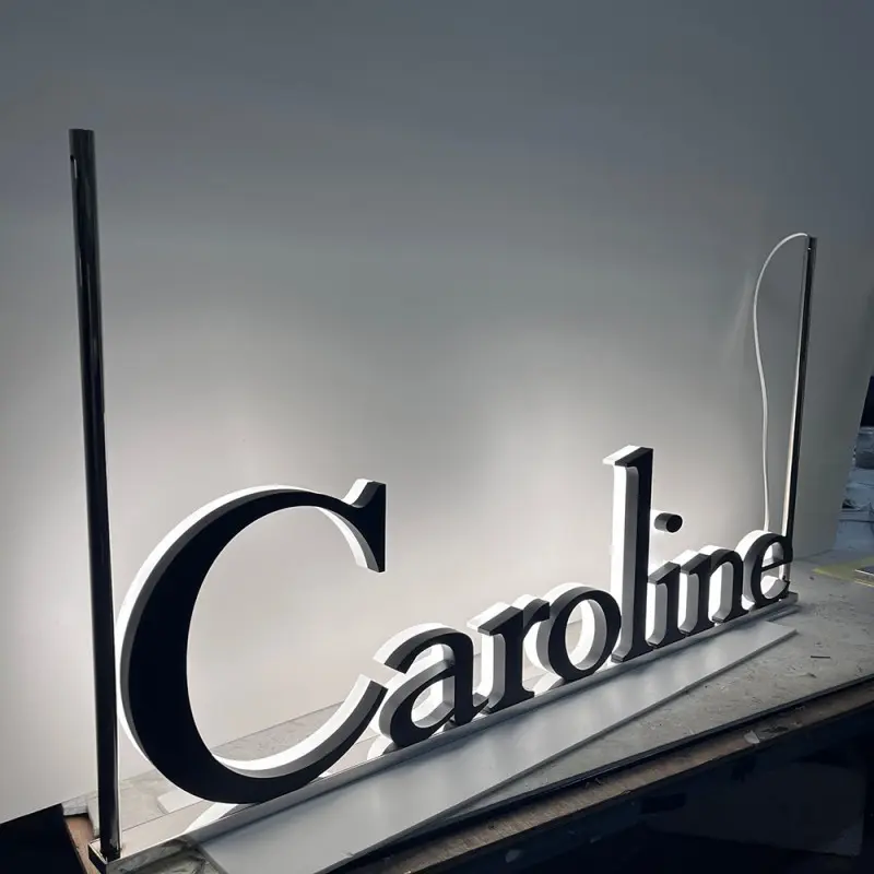 Custom Black Spray Painted Acrylic Letter Sign Suppliers, Manufacturer