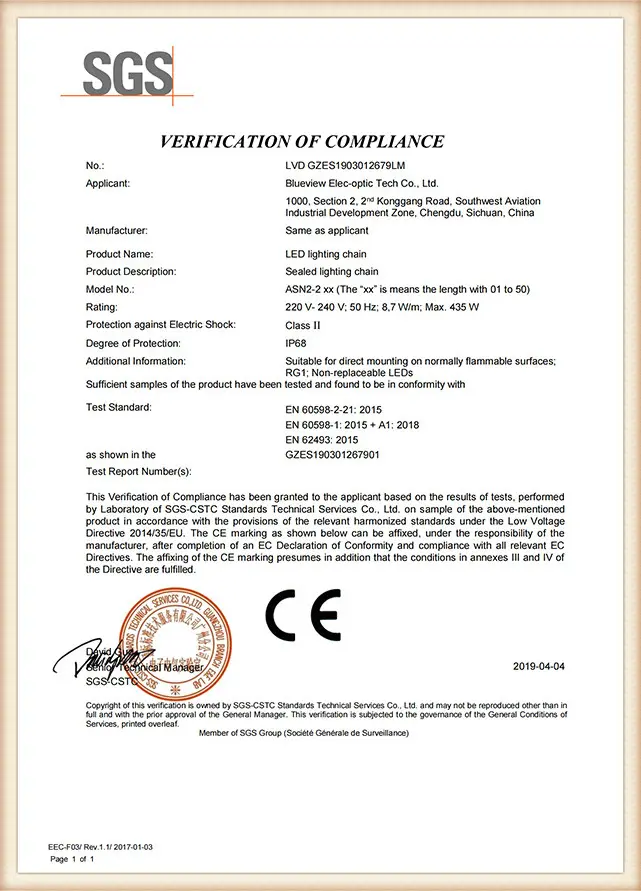 RoHS compliance certificate — XLD Display LED signs free from hazardous substances meeting EU environmental directives