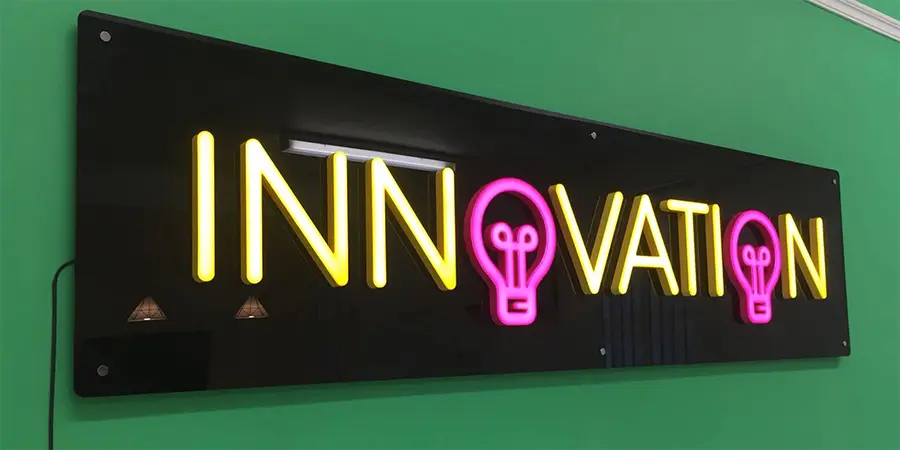 Custom Faux Neon Sign Design