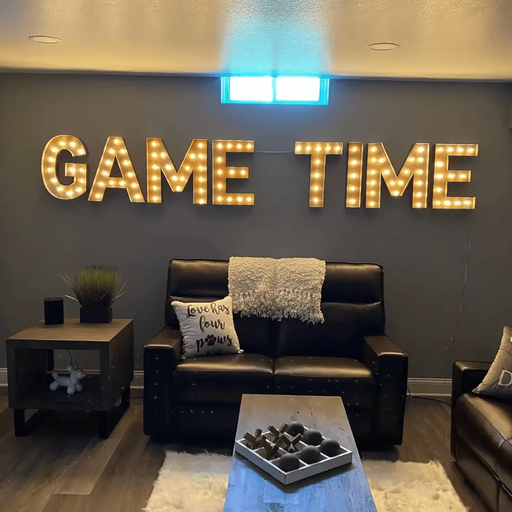 Custom Light Bulb Letters for Coffee