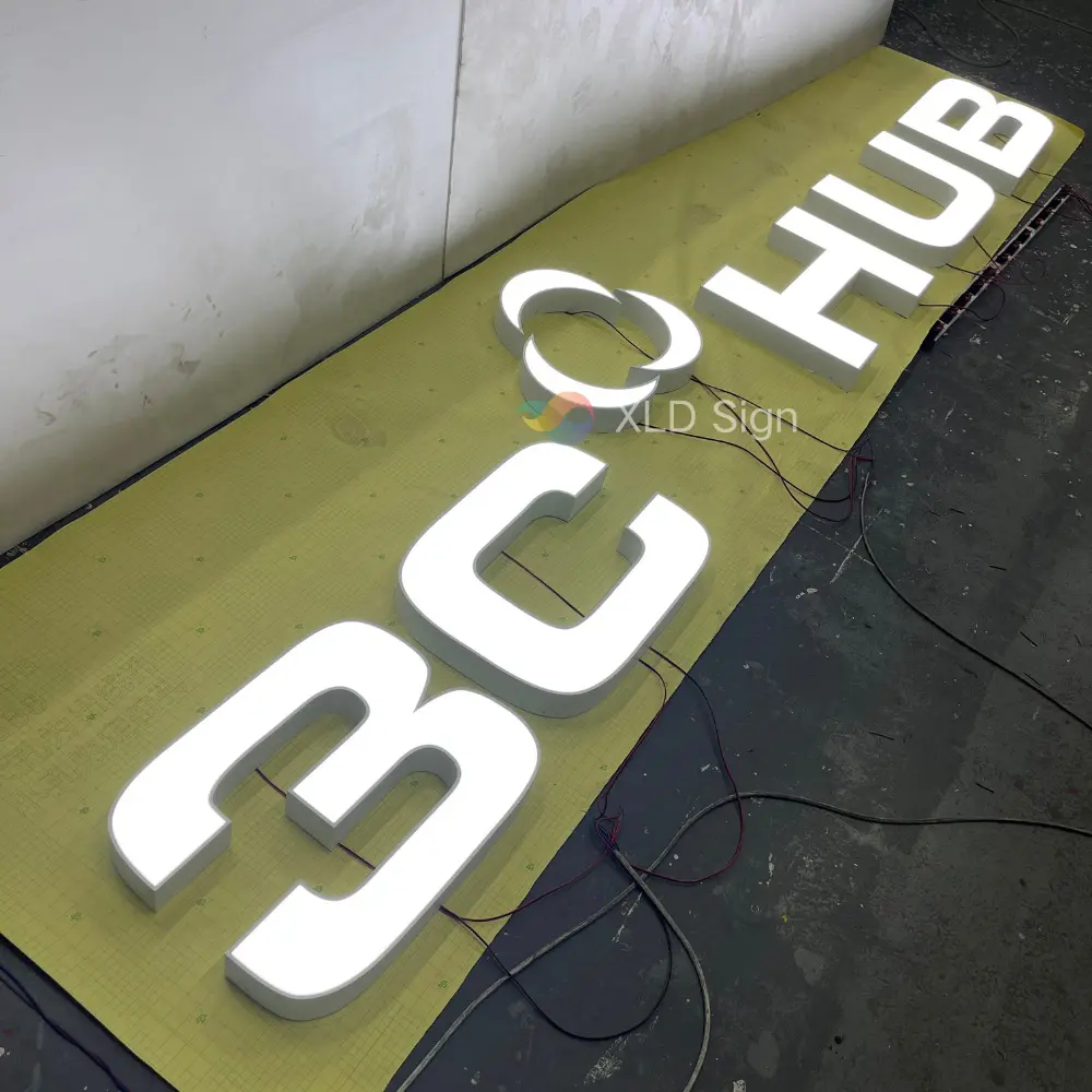Custom Stainless Steel Illuminated Channel Letters Signage Suppliers, Manufacturers