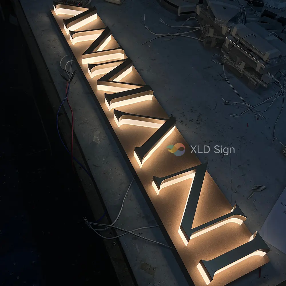 Custom Gold Frosted Acrylic Shop Sign Manufacturers, Service