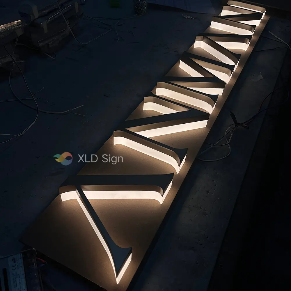 Custom Gold Frosted Acrylic Shop Sign Manufacturers, Service