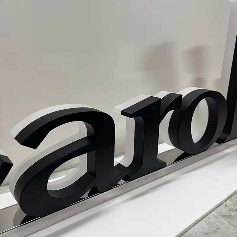 Custom Black Spray Painted Acrylic Letter Sign Suppliers, Manufacturer