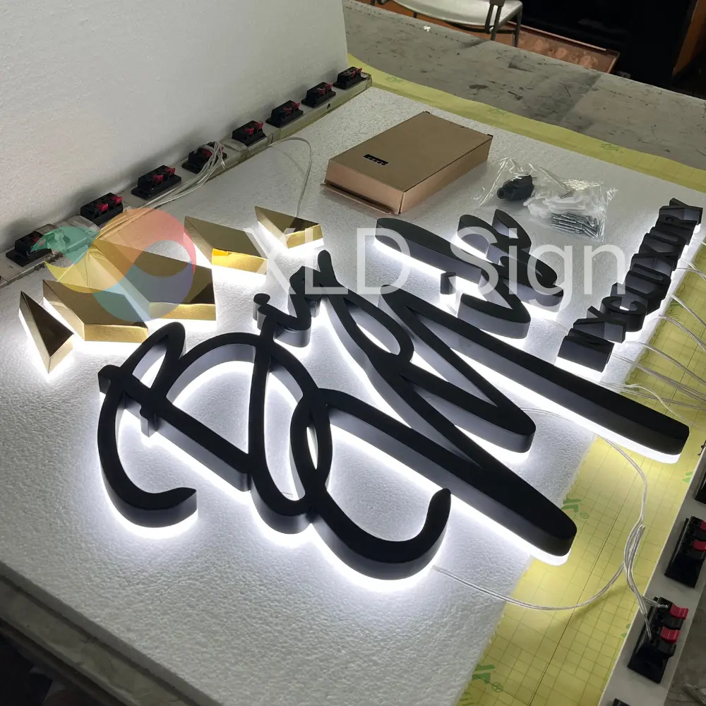 Custom Black Acrylic Metal Letter Sign