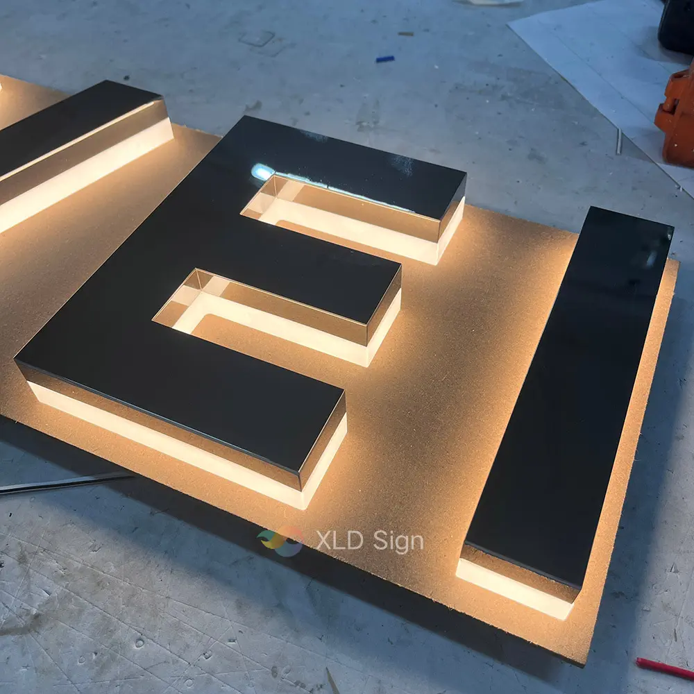 Custom Metal Mirror Letters Backlit Signboard Suppliers, Manufacturer