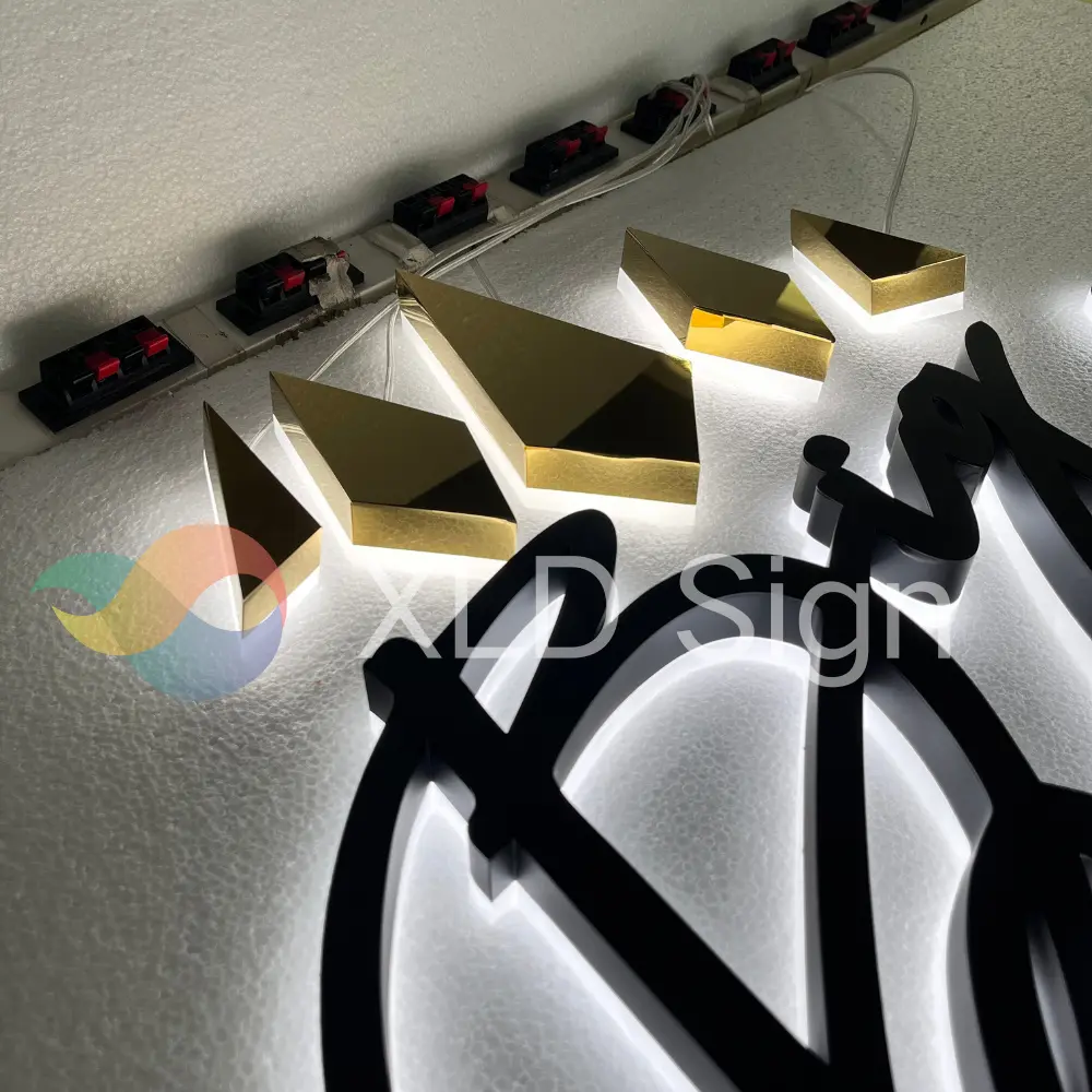 Custom Black Acrylic Metal Letter Sign