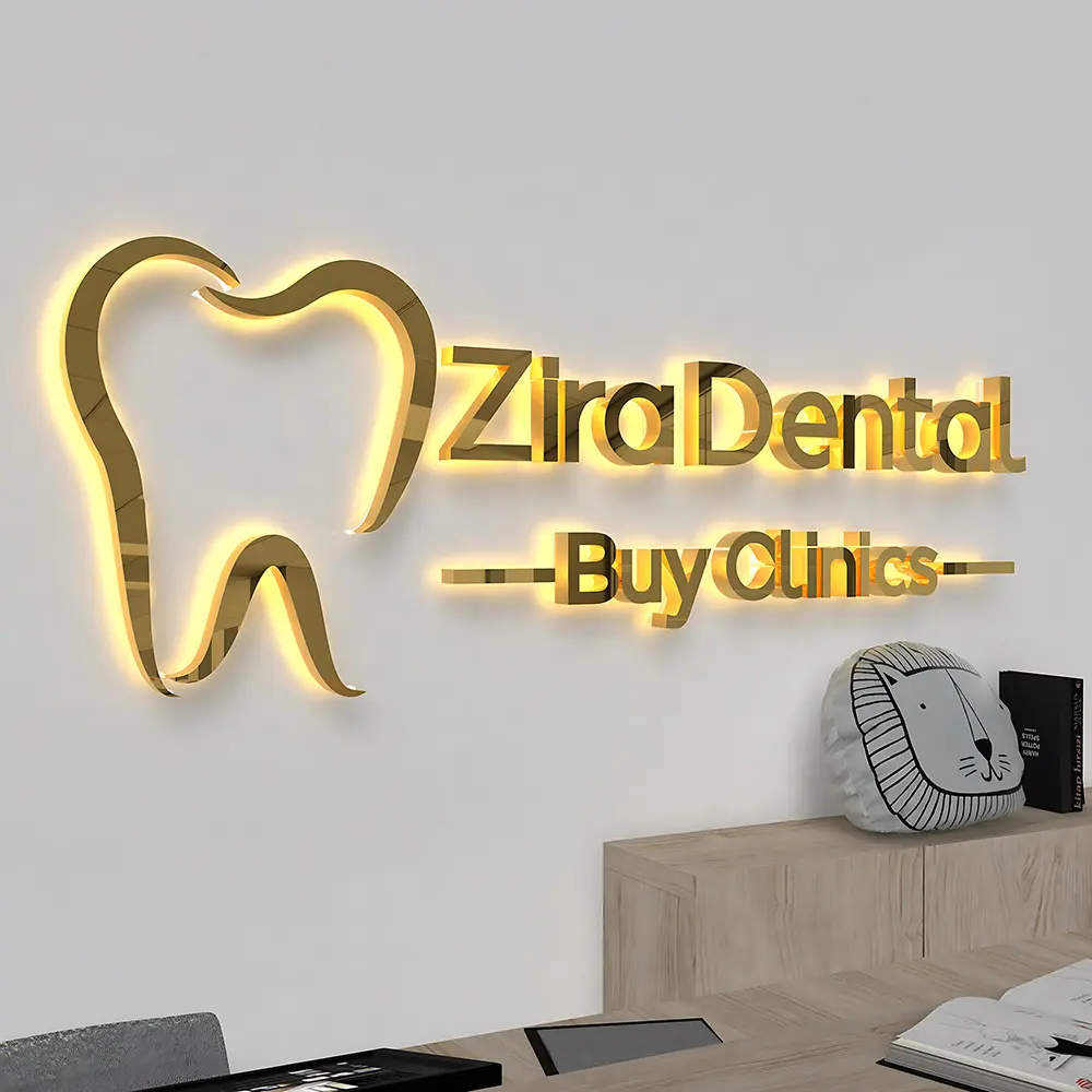 Premium metal backlit sign