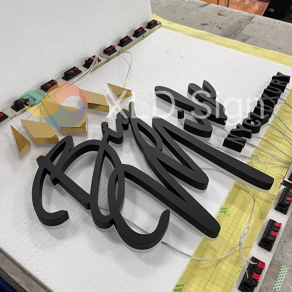 Custom Black Acrylic Metal Letter Sign