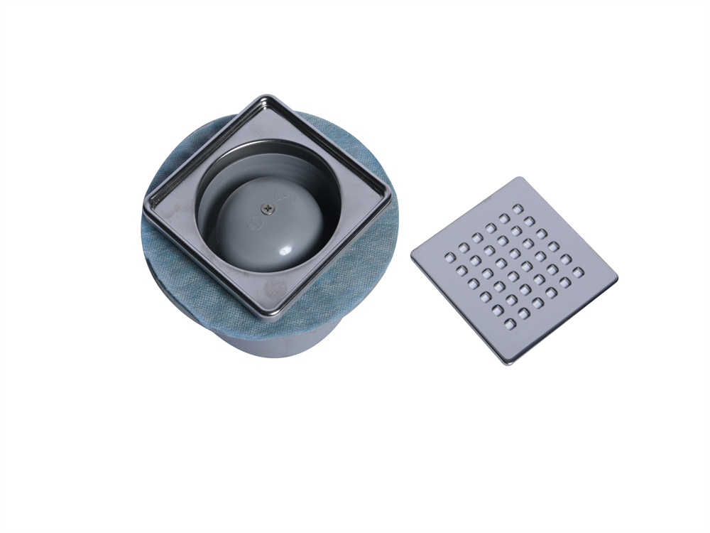 China Suppliers Factory Square 304 Stainless Steel Floor Drain for Modern Bathrooms - Corrosion-Resistant and Easy Installation