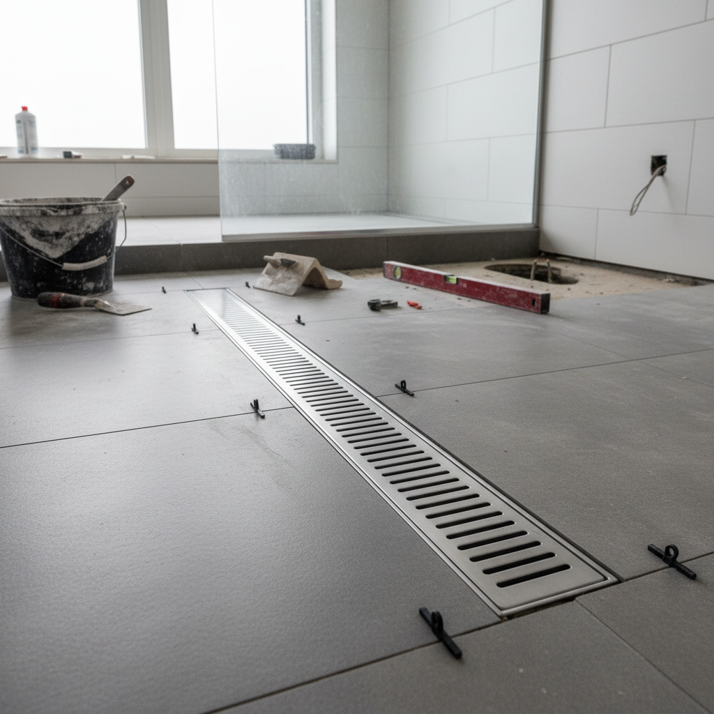 Horizontal Shower Drains For Bathroom Remodeling