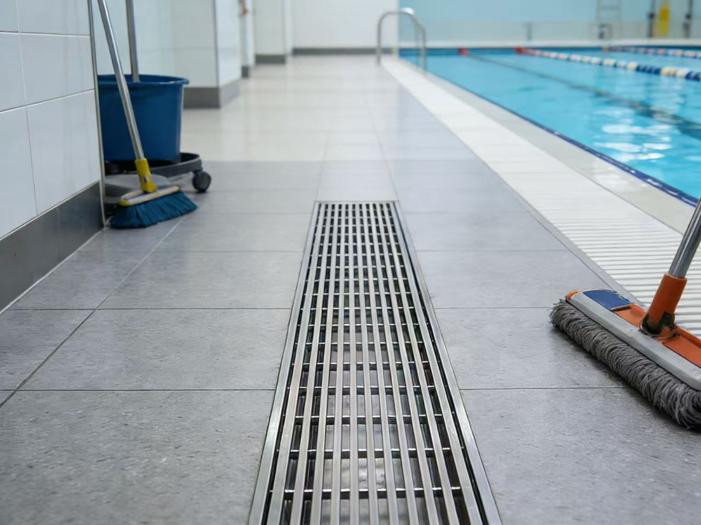 Silver Stainless Steel Long Linear Custom Cover Shower Drain