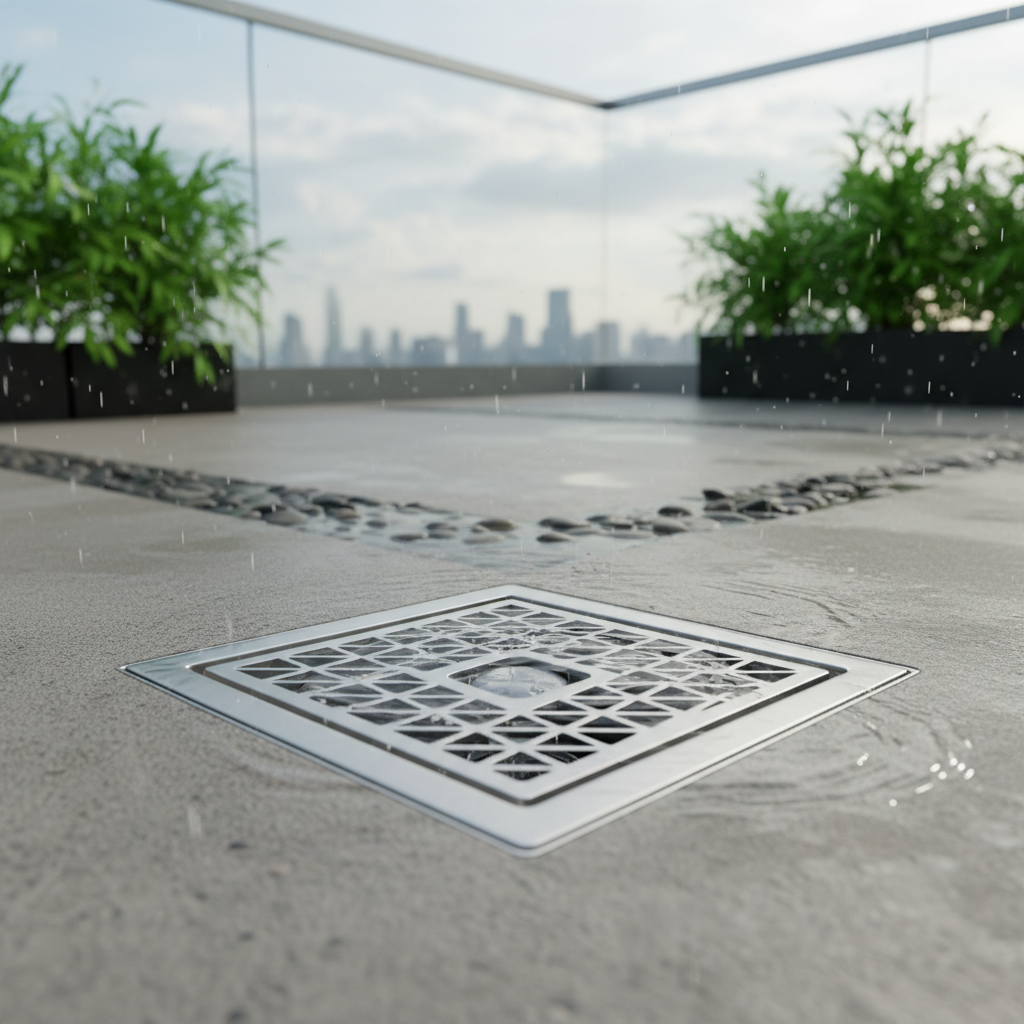 Odor Proof Triangle Floor Drain For Balcony Drainage