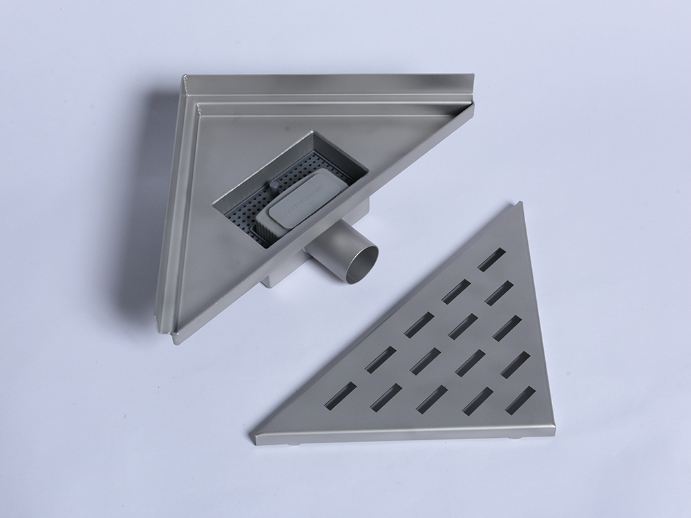 High-Quality Triangular Stainless Steel Shower Drain for Corner Installations | China Suppliers & Factory