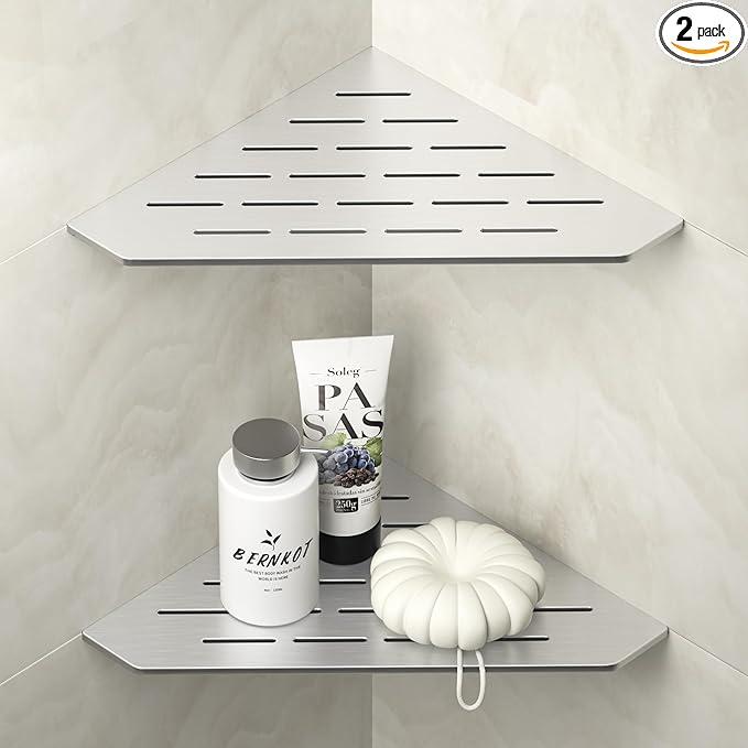 Stainless steel bathroom shelf with towel bar