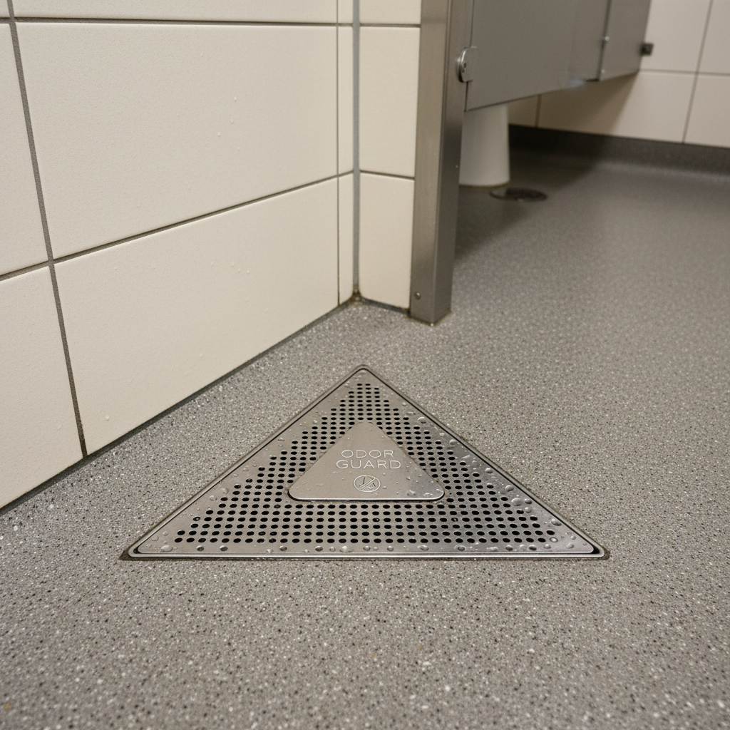 Odor Proof Triangle Floor Drain For Public Restrooms
