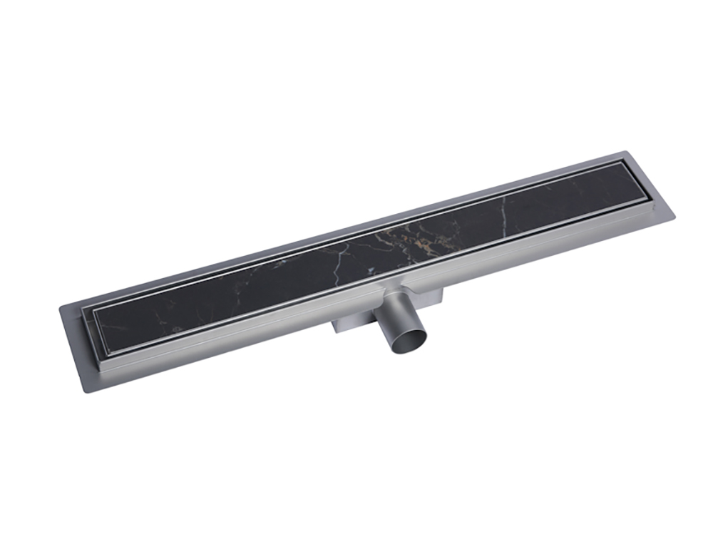 China Ceramic Tile Cover Plate Hotel Shower Room Bathroom Invisible Rectangular Linear Drainage Stainless Steel Floor Drain Supplier, Factory