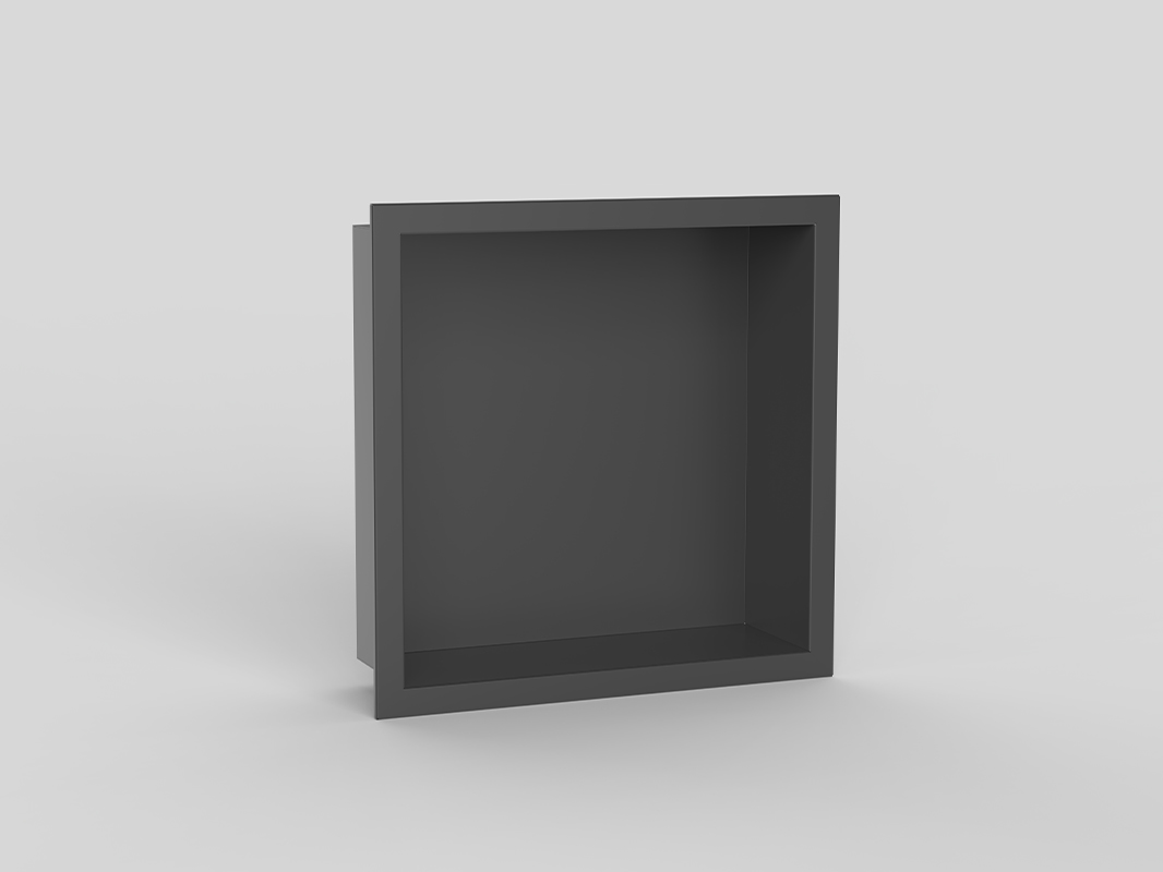 Large format wall niche for luxury bathroom renovation