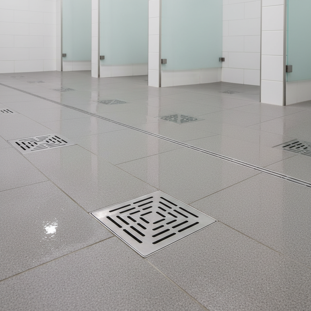 Square Shower Drains For Public Restrooms