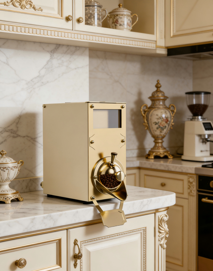 High-Quality 1KG Stainless Steel Golden Coffee Bean Dispenser - Premium Storage Solution from China Suppliers & Factory Manufacturer, Suppliers