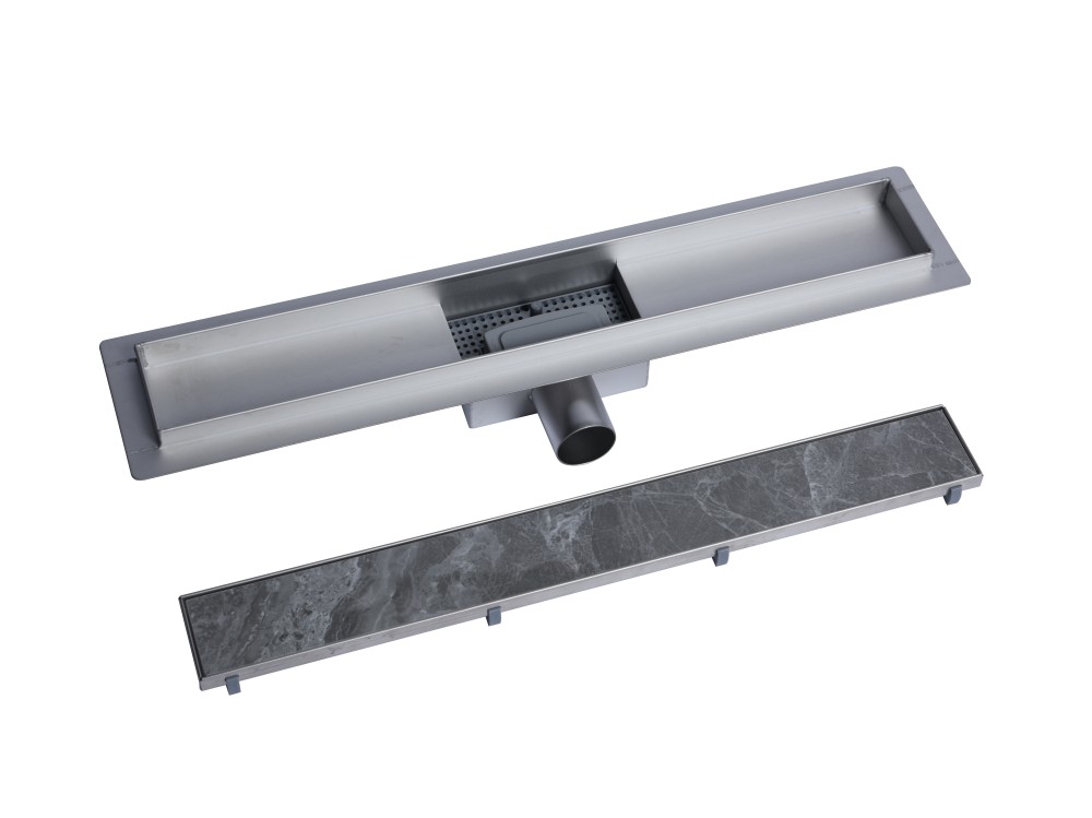 High-quality stainless steel linear shower drain view 3