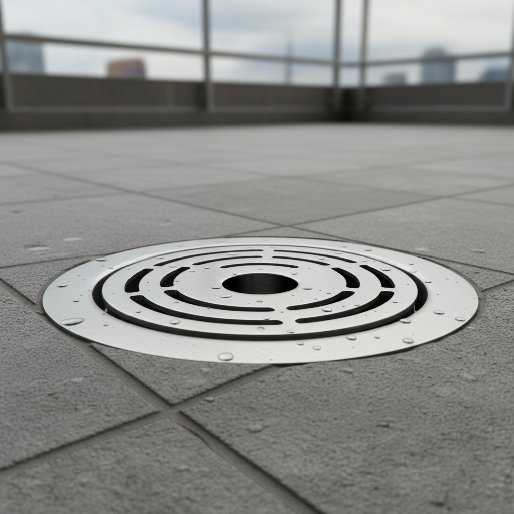 Center Outlet Drain For Balcony Drainage