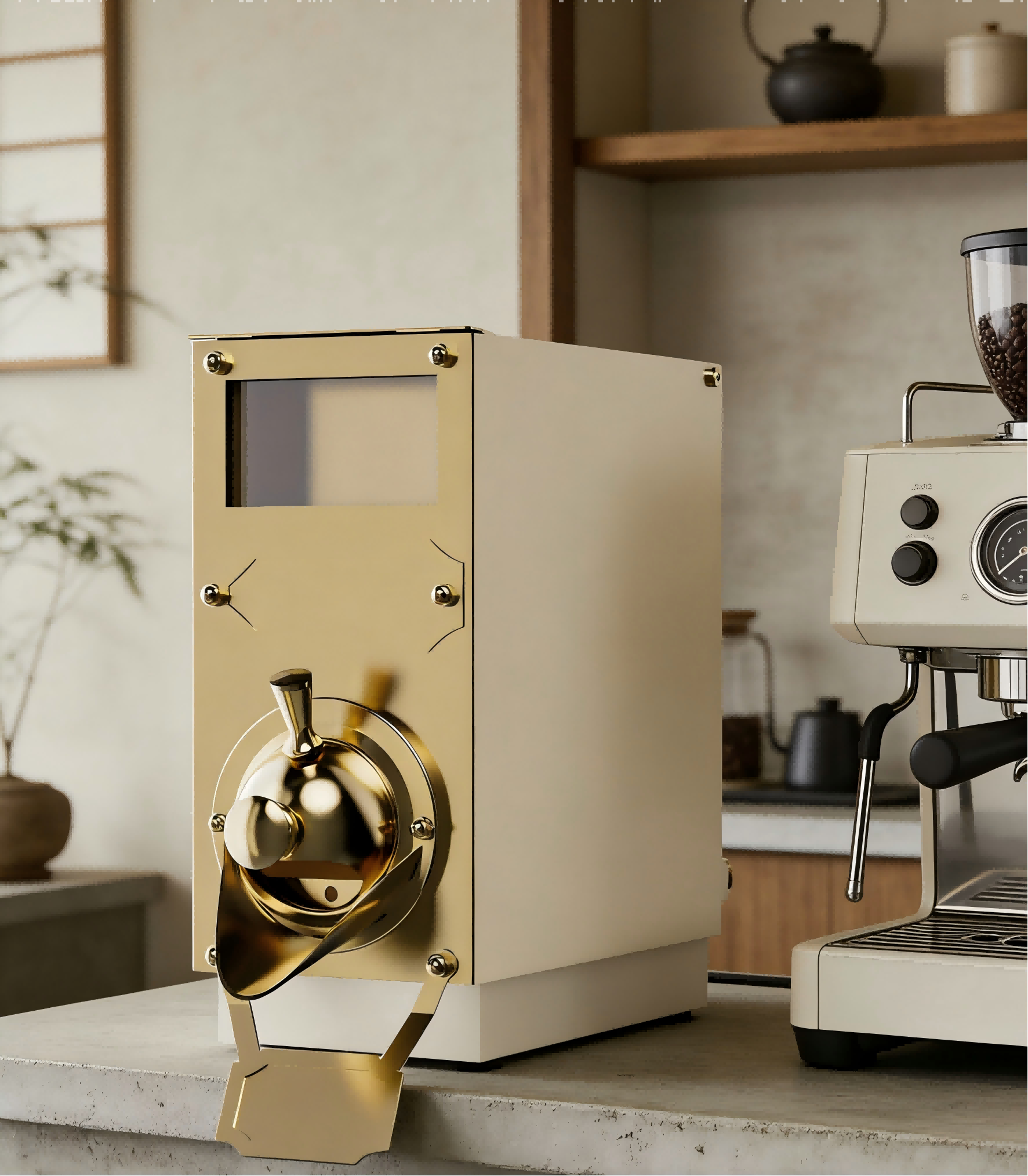 High-Quality 1KG Stainless Steel Golden Coffee Bean Dispenser - Premium Storage Solution from China Suppliers & Factory Manufacturer, Suppliers