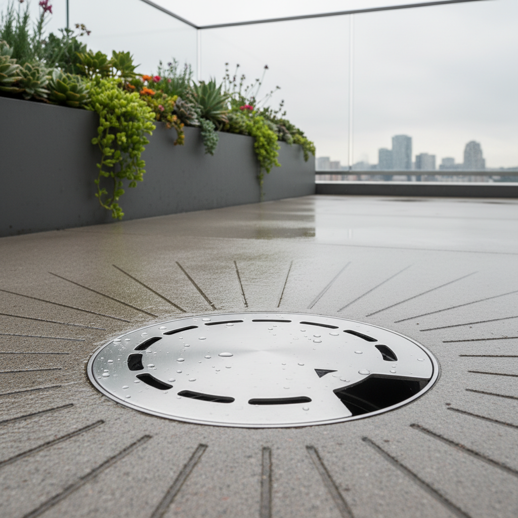 Rotatable Drain For Balcony Drainage