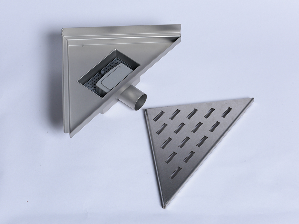 High-Quality Triangular Stainless Steel Shower Drain for Corner Installations | China Suppliers & Factory