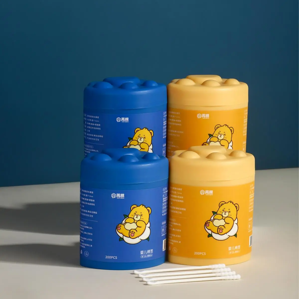 OEM Blue Teddy Bear Baby Cotton Swabs Exporters, Quotes