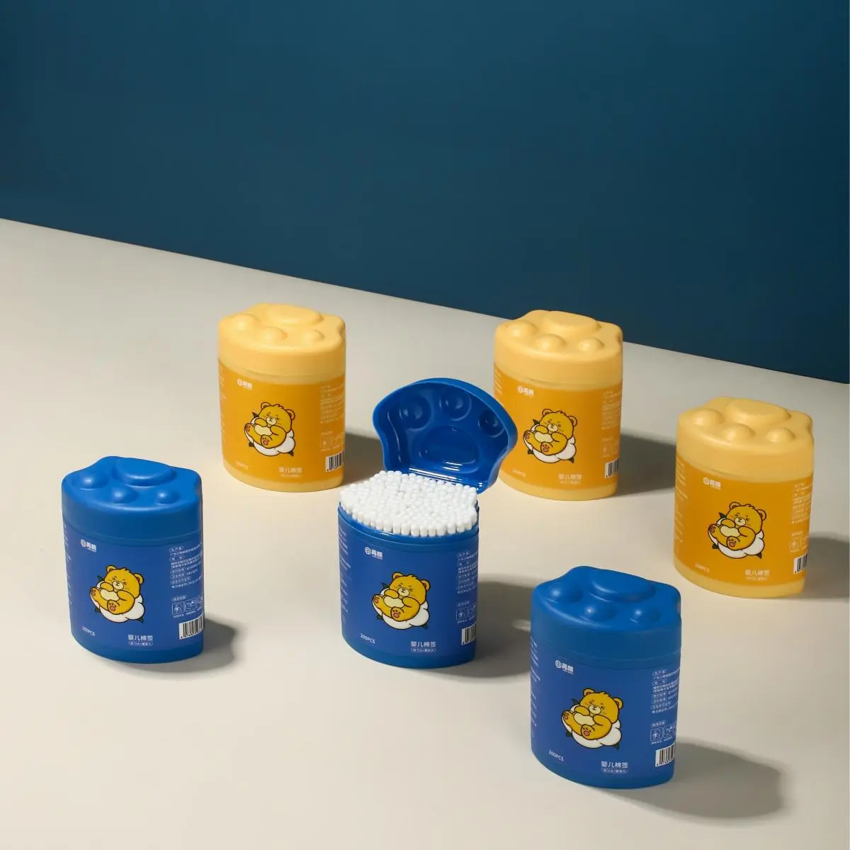 OEM Blue Teddy Bear Baby Cotton Swabs Exporters, Quotes