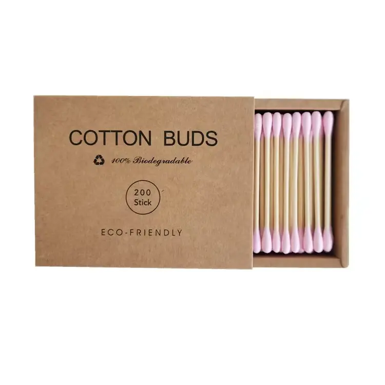 Custom Bamboo Cotton Swabs Double Buds Organic Cotton Swabs with Tips for Ears Sterile Tipped Applicator Makeup Swab Daily Makeup Suppliers, Exporters