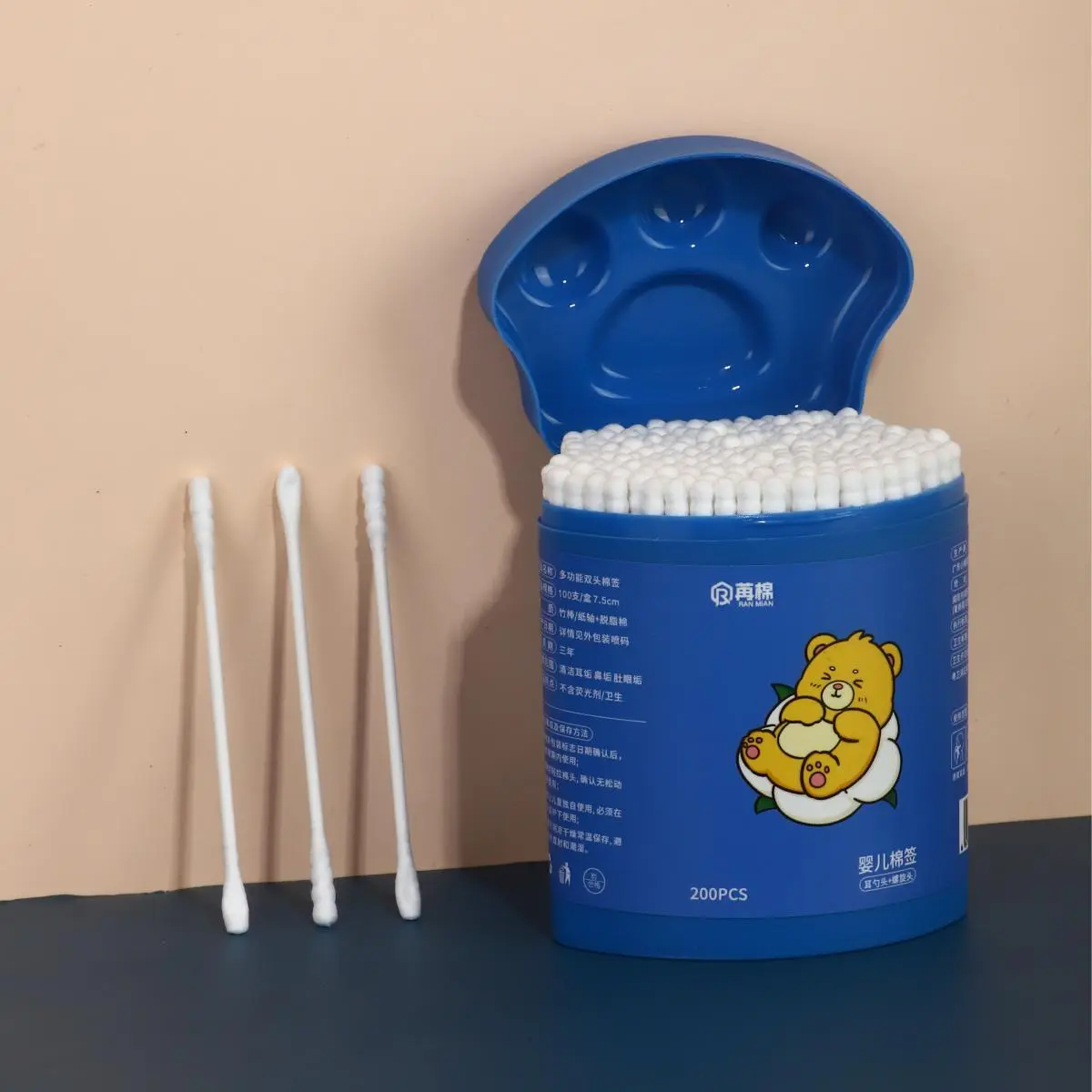 OEM Blue Teddy Bear Baby Cotton Swabs Exporters, Quotes