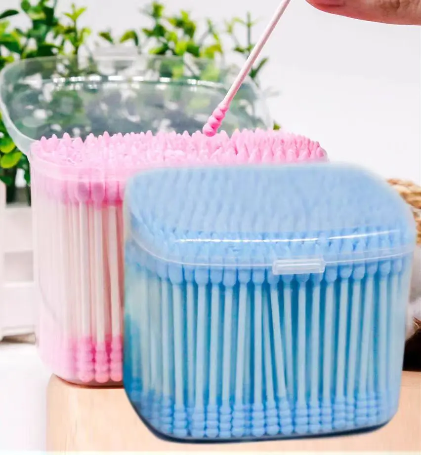 Cheap Double  Round head and sharp head sprial and pointed Cleaning Cotton Swab Buds Eyeshadow Tip Applicators Wood Sticks for pet cat face Makeup Nail Art colorful Personalized packaging customization Suppliers, Manufacturers